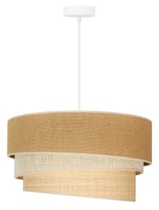 Duolla - Lampadario a sospensione con filo YUTE TRIO 1xE27/15W/230V diametro 45 cm marrone/grigio/beige