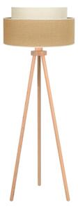 Duolla - Lampada con piedistallo YUTE BOHO 1xE27/15W/230V diametro 45 cm marrone/color crema