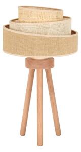Duolla - Lampada da tavolo YUTE TRIO 1xE27/15W/230V diametro 25 cm marrone/grigio/beige