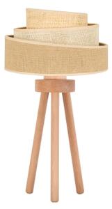 Duolla - Lampada da tavolo YUTE TRIO 1xE27/15W/230V diametro 25 cm marrone/grigio/beige