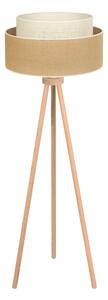 Duolla - Lampada con piedistallo YUTE BOHO 1xE27/15W/230V diametro 45 cm marrone/color crema
