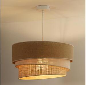 Duolla - Lampadario a sospensione con filo YUTE TRIO 1xE27/15W/230V diametro 45 cm marrone/grigio/beige