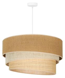 Duolla - Lampadario a sospensione con filo YUTE TRIO 3xE27/15W/230V diametro 60 cm marrone/grigio/beige