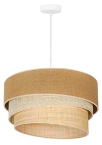 Duolla - Lampadario a sospensione con filo YUTE TRIO 1xE27/15W/230V diametro 45 cm marrone/grigio/beige