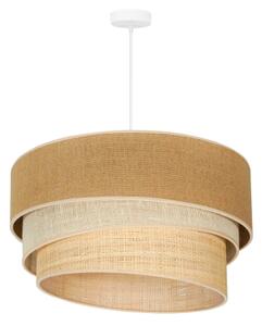 Duolla - Lampadario a sospensione con filo YUTE TRIO 3xE27/15W/230V diametro 60 cm marrone/grigio/beige