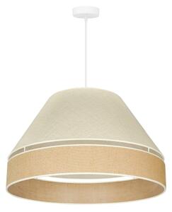 Duolla - Lampadario a sospensione con filo YUTE AVIGNON 1xE27/15W/230V diametro 60 cm grigio/marrone