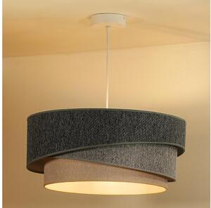 Duolla-Lampadario a sospensione con filo KOBO ECO REC. 1xE27/15W/230V diametro 45 cm verde/grigio/color crema