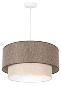 Duolla- Lampadario a sospensione con filo BOHO ECO RECYCLING 1xE27/15W/230V diametro 45 cm marrone/color crema