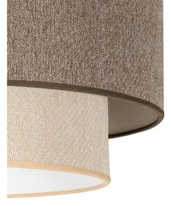 Duolla-Lampadario a plafone BOHO ECO RECYCLING 1xE27/15W/230V diametro 45 cm marrone/color crema