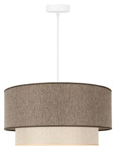 Duolla- Lampadario a sospensione con filo BOHO ECO RECYCLING 1xE27/15W/230V diametro 45 cm marrone/color crema