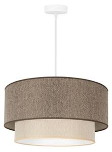 Duolla- Lampadario a sospensione con filo BOHO ECO RECYCLING 1xE27/15W/230V diametro 45 cm marrone/color crema