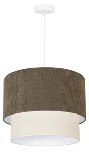 Duolla - Lampadario a sospensione con filo CORDUROY 1xE27/15W/230V diametro 40 cm marrone/color crema