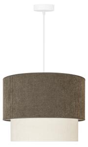 Duolla - Lampadario a sospensione con filo CORDUROY 1xE27/15W/230V diametro 40 cm marrone/color crema