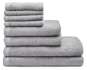 Set di asciugamani per viso e corpo con asciugatura rapida e tipo terry grigi in cotone 8 pz Quick Dry – Catherine Lansfield