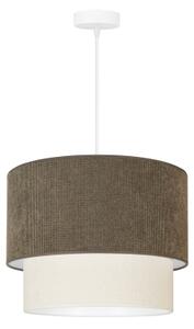 Duolla - Lampadario a sospensione con filo CORDUROY 1xE27/15W/230V diametro 40 cm marrone/color crema
