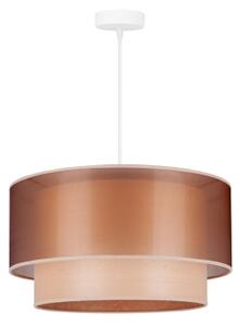 Duolla - Lampadario a sospensione con filo WOOD BOHO 1xE27/15W/230V diametro 45 cm rame/beige
