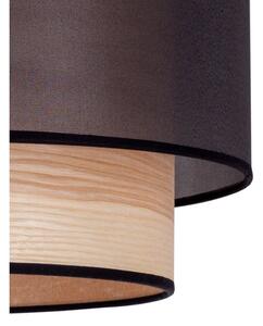 Duolla - Lampadario a plafone WOOD BOHO 1xE27/15W/230V diametro 45 cm nero/beige