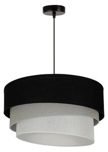 Duolla - Lampadario a sospensione con filo TRIO 1xE27/15W/230V diametro 45 cm nero/grigio/bianco