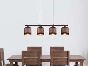 Lampada a sospensione DAVOS nero-grigio-sfumature di grigio 4xE14x10W metallo dim.: 150x75x12 cm IP20 RL
