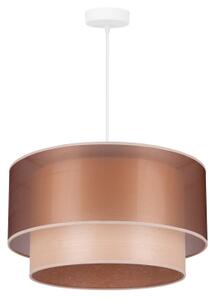 Duolla - Lampadario a sospensione con filo WOOD BOHO 1xE27/15W/230V diametro 45 cm rame/beige