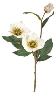 Pianta Artificiale di Helleborus Rosa Altezza 56 cm Bianco