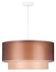 Duolla - Lampadario a sospensione con filo WOOD BOHO 1xE27/15W/230V diametro 45 cm rame/beige