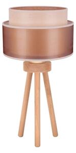 Duolla - Lampada da tavolo WOOD BOHO 1xE27/15W/230V diametro 25 cm rame/marrone/beige