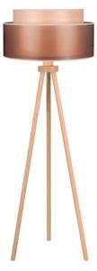 Duolla - Lampada con piedistallo WOOD BOHO 1xE27/15W/230V diametro 45 cm rame/marrone/beige