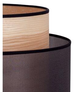 Duolla - Lampada con piedistallo WOOD BOHO 1xE27/15W/230V diametro 45 cm nero/beige