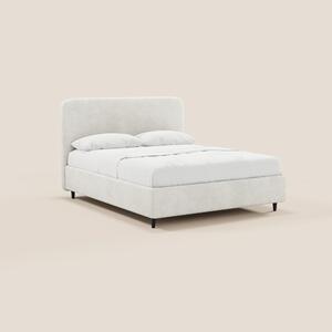 KAELOS letto minimal imbottito - vano contenitore, piedi alti e testie