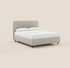 KAELOS letto minimal imbottito - vano contenitore, piedi alti e testie