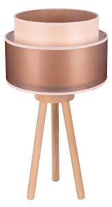Duolla - Lampada da tavolo WOOD BOHO 1xE27/15W/230V diametro 25 cm rame/marrone/beige
