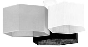 Duolla - Lampadario a plafone ROLLER TRIO HEX 3xE27/15W/230V nero/grigio/bianco