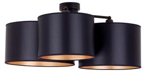 Duolla - Lampadario a plafone ROLLER TRIO SHINY 3xE27/15W/230V nero/oro