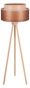 Duolla - Lampada con piedistallo WOOD BOHO 1xE27/15W/230V diametro 45 cm rame/marrone/beige