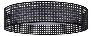 Duolla - Plafoniera LED ROLLER RATTAN LED/24W/230V diametro 45 cm nero