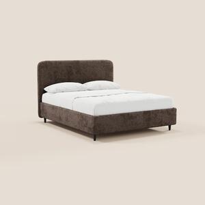 KAELOS letto minimal imbottito - vano contenitore, piedi alti e testie