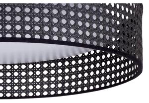 Duolla - Plafoniera LED ROLLER RATTAN LED/24W/230V diametro 45 cm nero