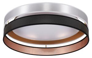 Duolla-Plafoniera LED ROLLER DUO SH. LED/24W/230V diametro 45 cm argento/nero