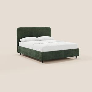 KAELOS letto minimal imbottito - vano contenitore, piedi alti e testie