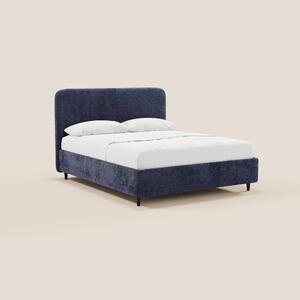 KAELOS letto minimal imbottito - vano contenitore, piedi alti e testie