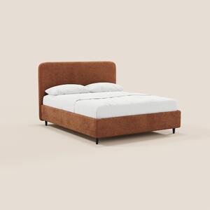 KAELOS letto minimal imbottito - vano contenitore, piedi alti e testie