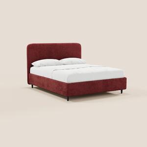 KAELOS letto minimal imbottito - vano contenitore, piedi alti e testie