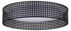 Duolla - Plafoniera LED ROLLER RATTAN LED/24W/230V diametro 45 cm nero