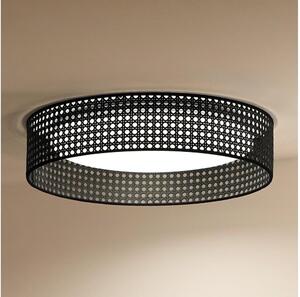 Duolla - Plafoniera LED ROLLER RATTAN LED/24W/230V diametro 45 cm nero