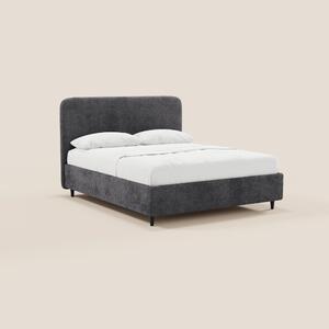KAELOS letto minimal imbottito - vano contenitore, piedi alti e testie