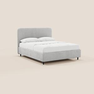 KAELOS letto minimal imbottito - vano contenitore, piedi alti e testie