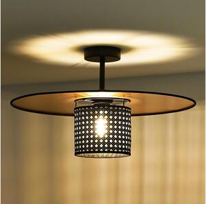 Duolla - Lampadario a plafone TOKYO RATTAN 1xE27/15W/230V diametro 50 cm oro/nero