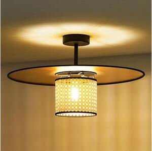 Duolla - Lampadario a plafone TOKYO RATTAN 1xE27/15W/230V diametro 50 cm oro/rattan