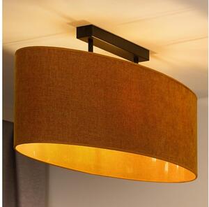 Duolla - Lampadario a plafone OVAL 2xE27/15W/230V marrone